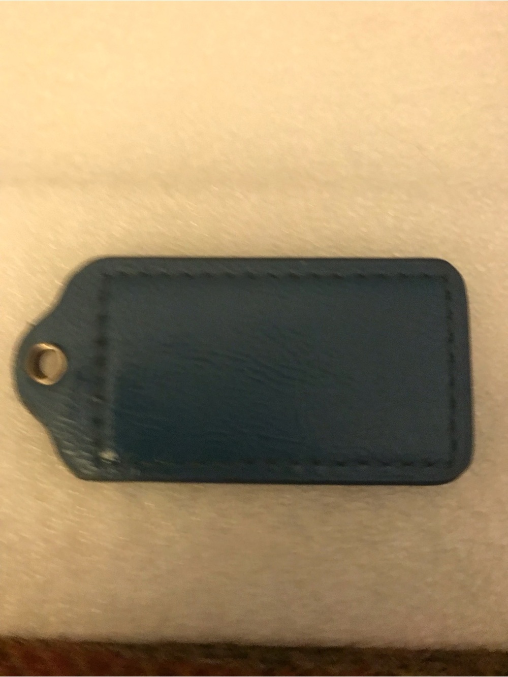 Coach Blue Green Leather Hangtag or Bag Charm